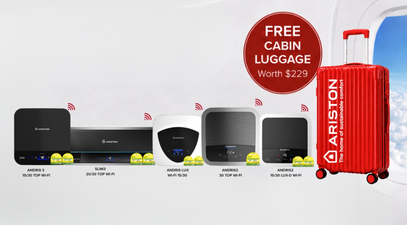 Ariston Aures Easy: $140 的 4 剔即热式, Wi-Fi 水箱至 10 月 31 日送登机箱