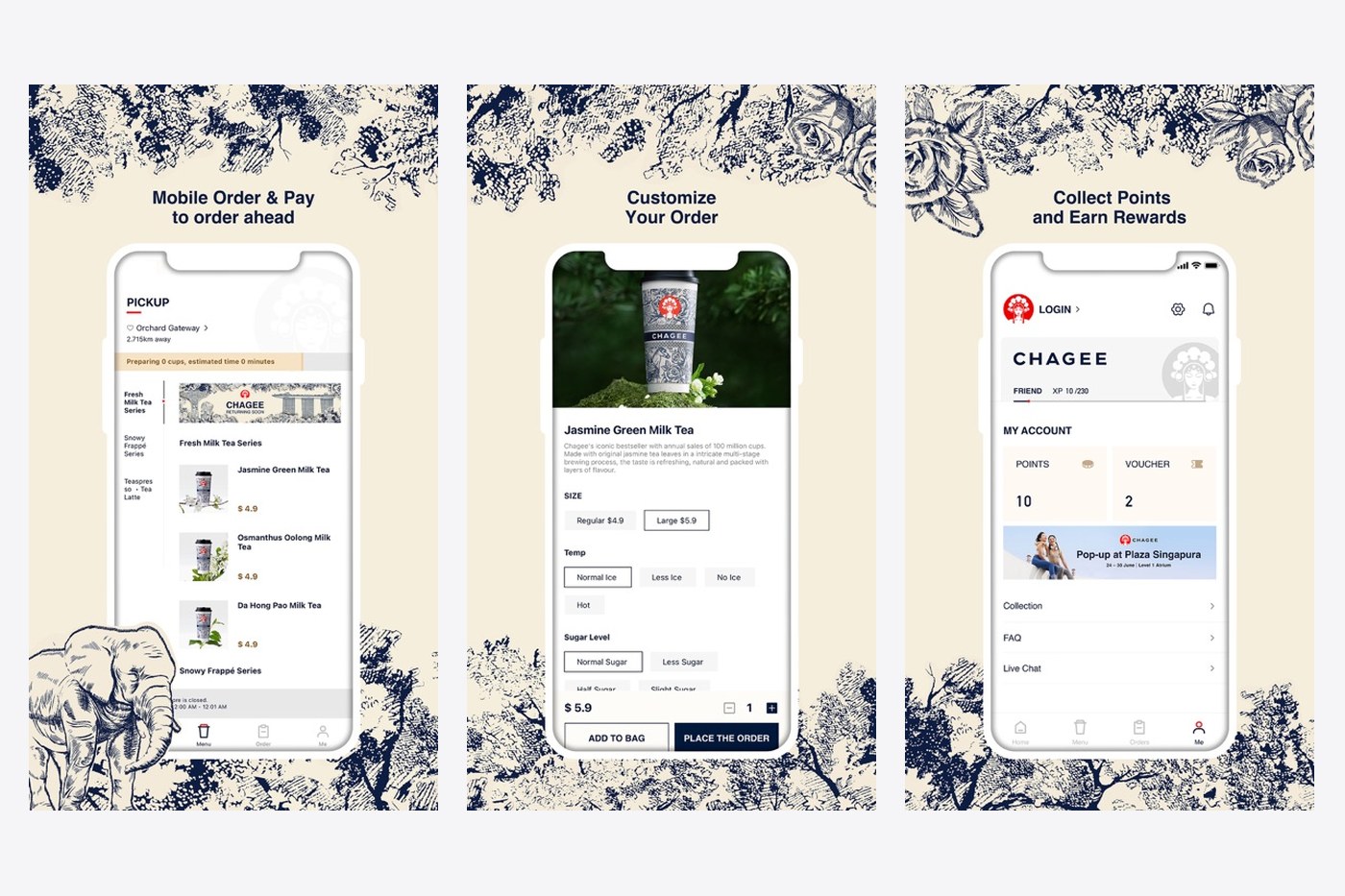 霸王茶姬 CHAGEE:App 提前下单自取