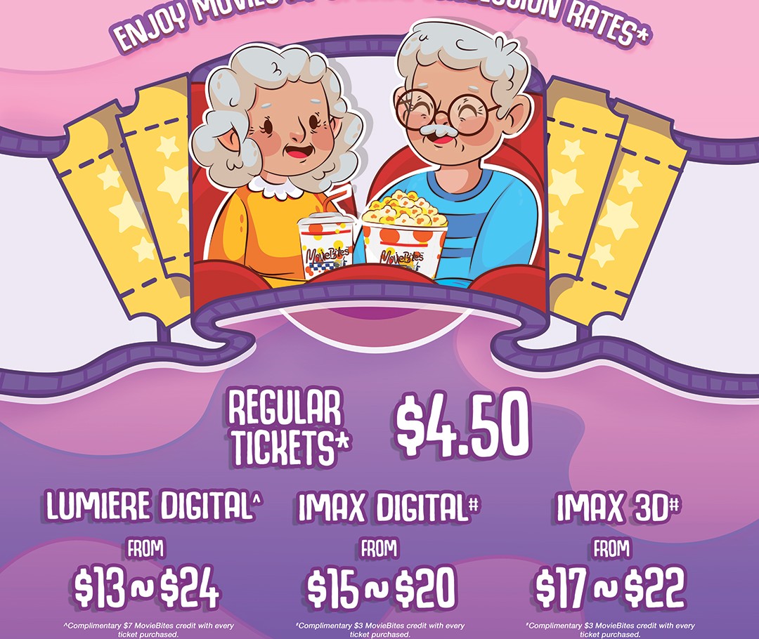 Shaw Theatres — $4.50 乐龄票,全国唯一 IMAX
