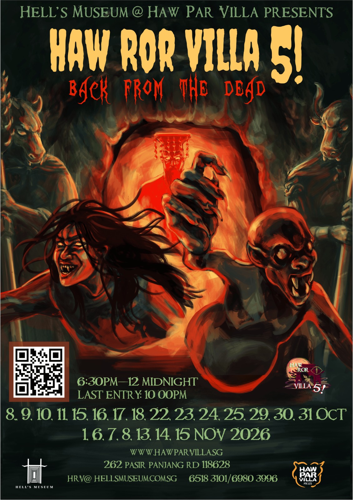 Haw Ror Villa 5! Back from the Dead, Haw Par Villa: 22 nights at $55, and SG Culture Pass pays for it