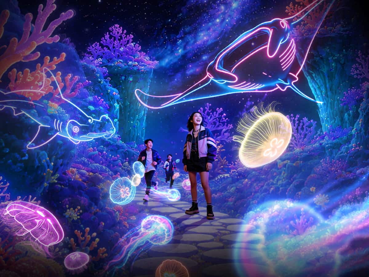 Into the Glowcean, Singapore Oceanarium: the least frightening one, and three residents get in for $110