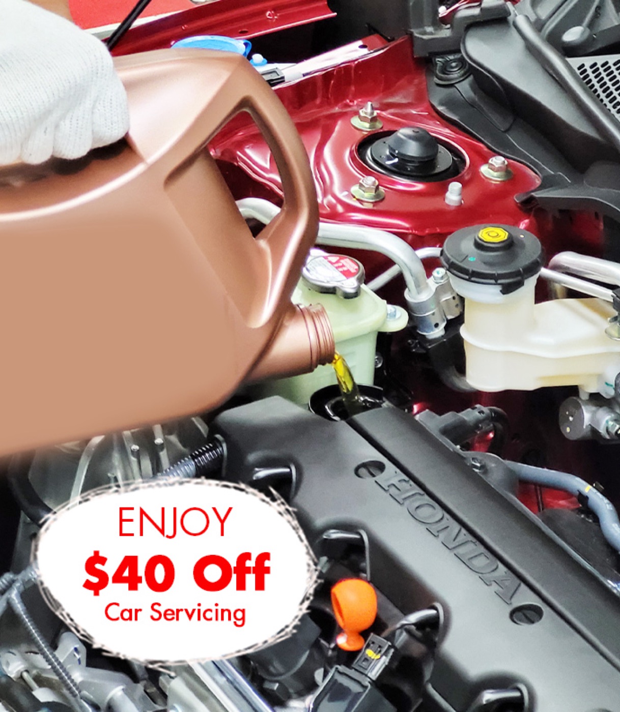 Kah Motor (Honda) — 原厂经销商基准, 平日下午 1 点至 4 点预约保养可减 $40, 但保养配套价格它根本不公布