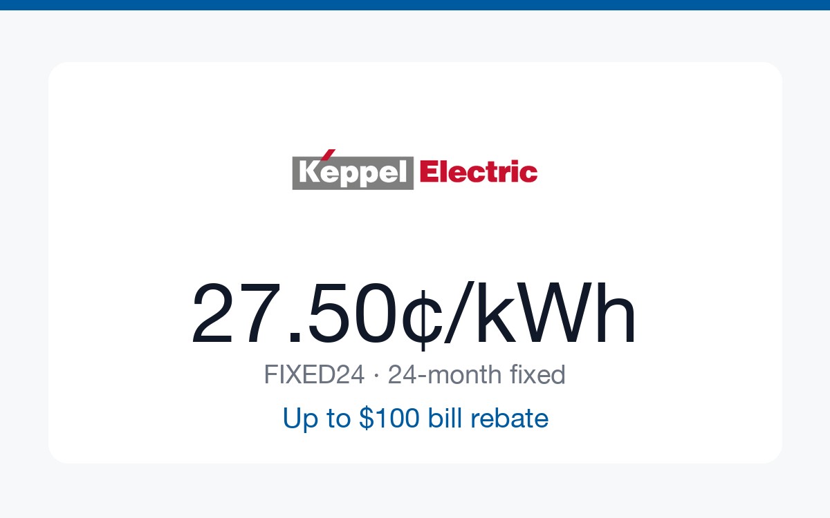 Keppel Electric — Simple $100 Rebate, 25+ Years in the Market