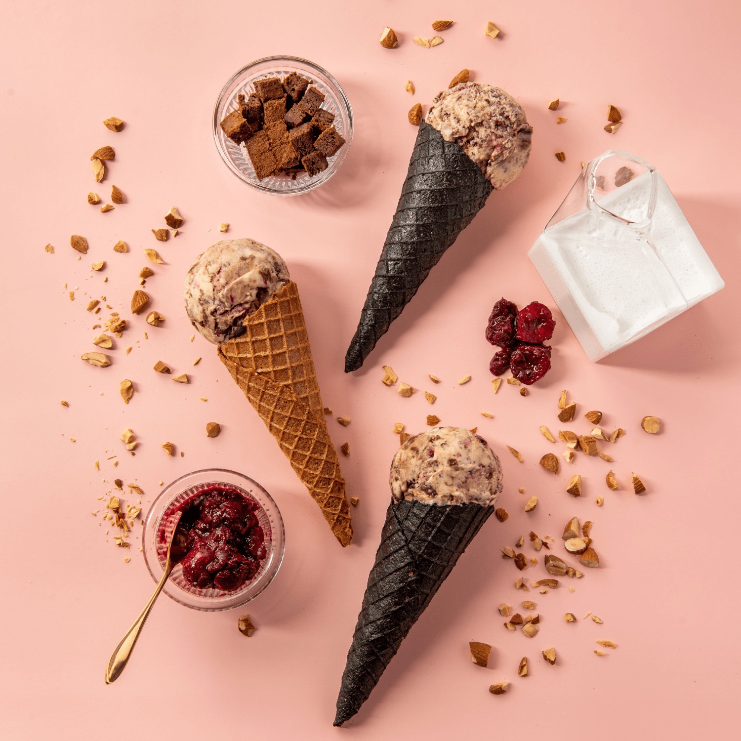 Kind Kones — All-Natural Vegan / Plant-Based (Almond Brittle Fudge, Pandan Gula Melaka)