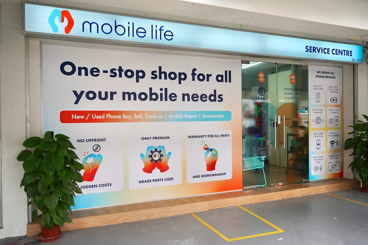 Mobile Life — the only shop here that publishes a nett price for your exact model before you leave the house