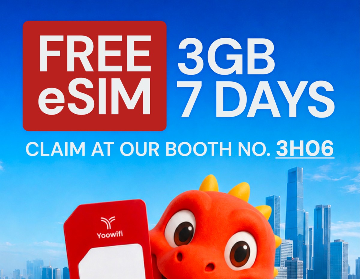 Yoowifi (Booth 3H06) — A Free 3GB / 7-Day Travel eSIM, No Purchase Required