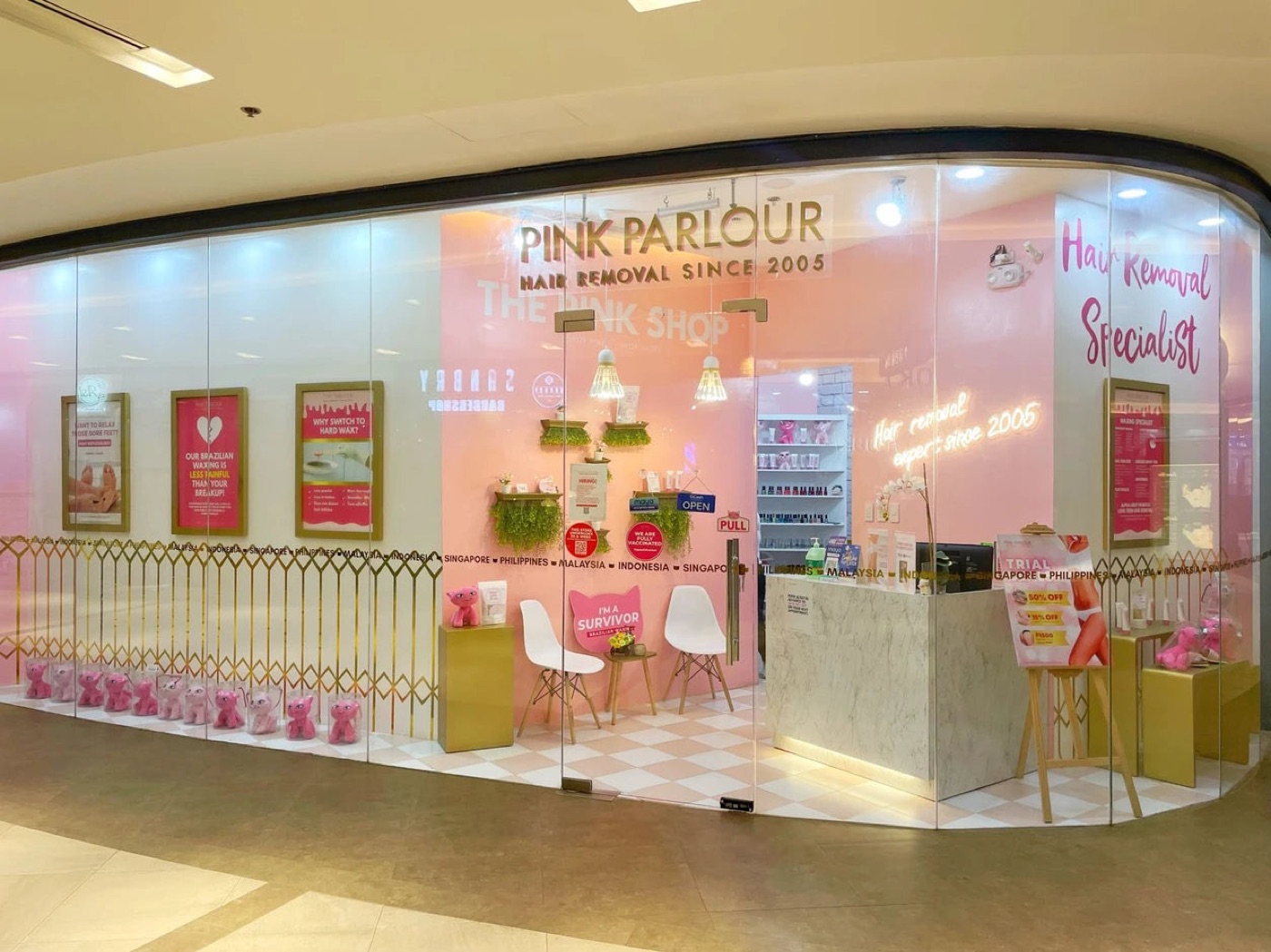 Pink Parlour: 腋下蜜蜡 S$21、手指或脚趾 S$16, 首次疗程另享五折