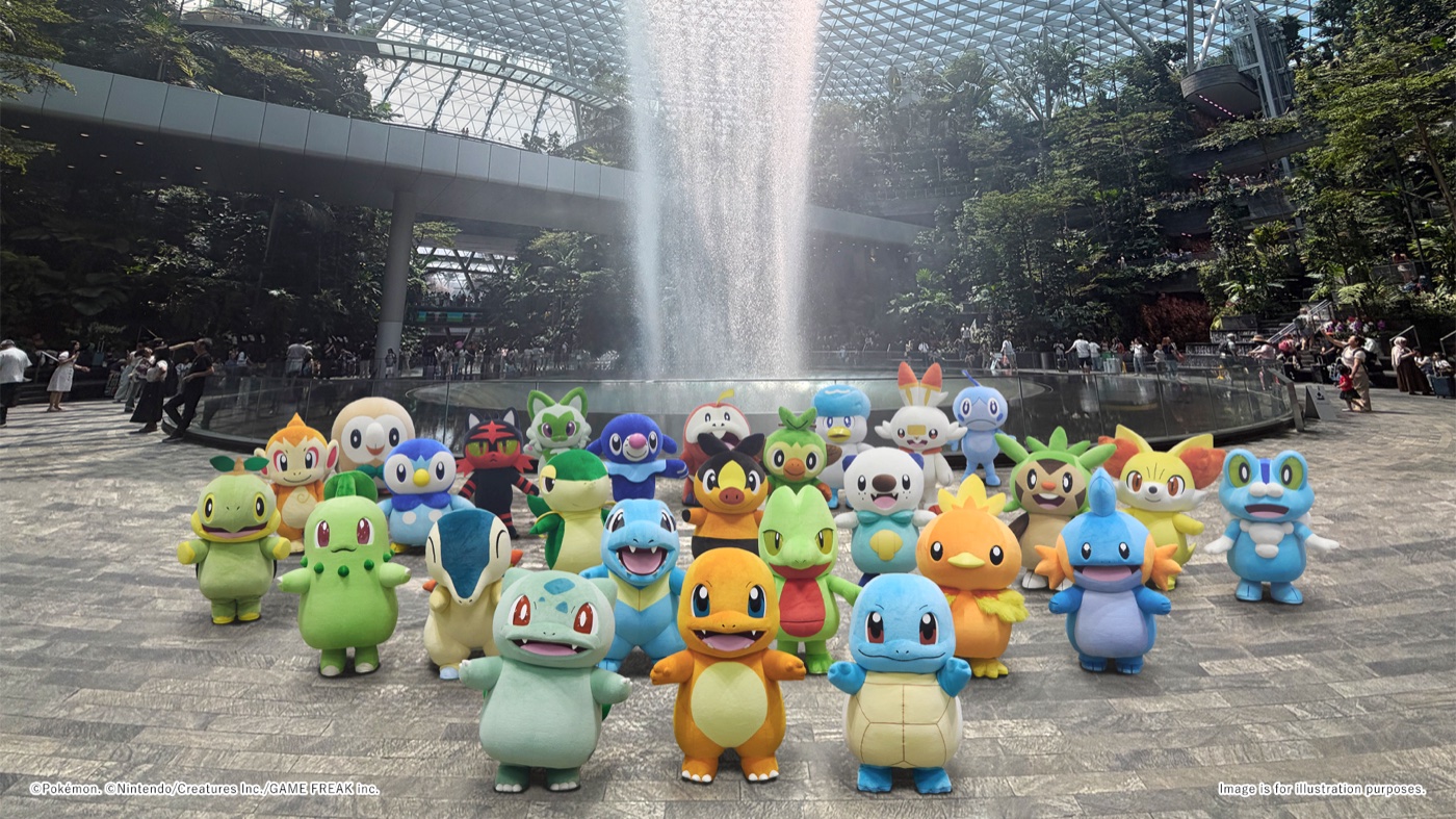 27 只御三家宝可梦在星耀樟宜森林谷, 即 PokéXciting! 游行场地。
