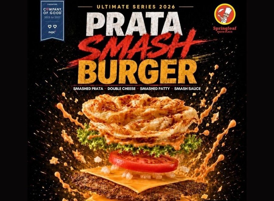 Springleaf Prata Place: $8.90 煎饼汉堡留下, 免费拉茶已于 8 月 31 日结束