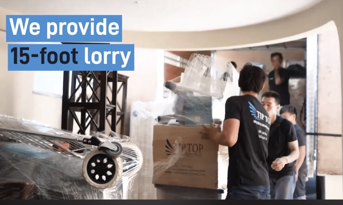 Tip Top Movers: The Only Mover Here With a Full Published Rate Card, From S$188 a Half Load